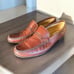 Moreschi Camel Brown Loafer Mens Italian Dress Shoes Fine Leather Sz 10.5 Italy