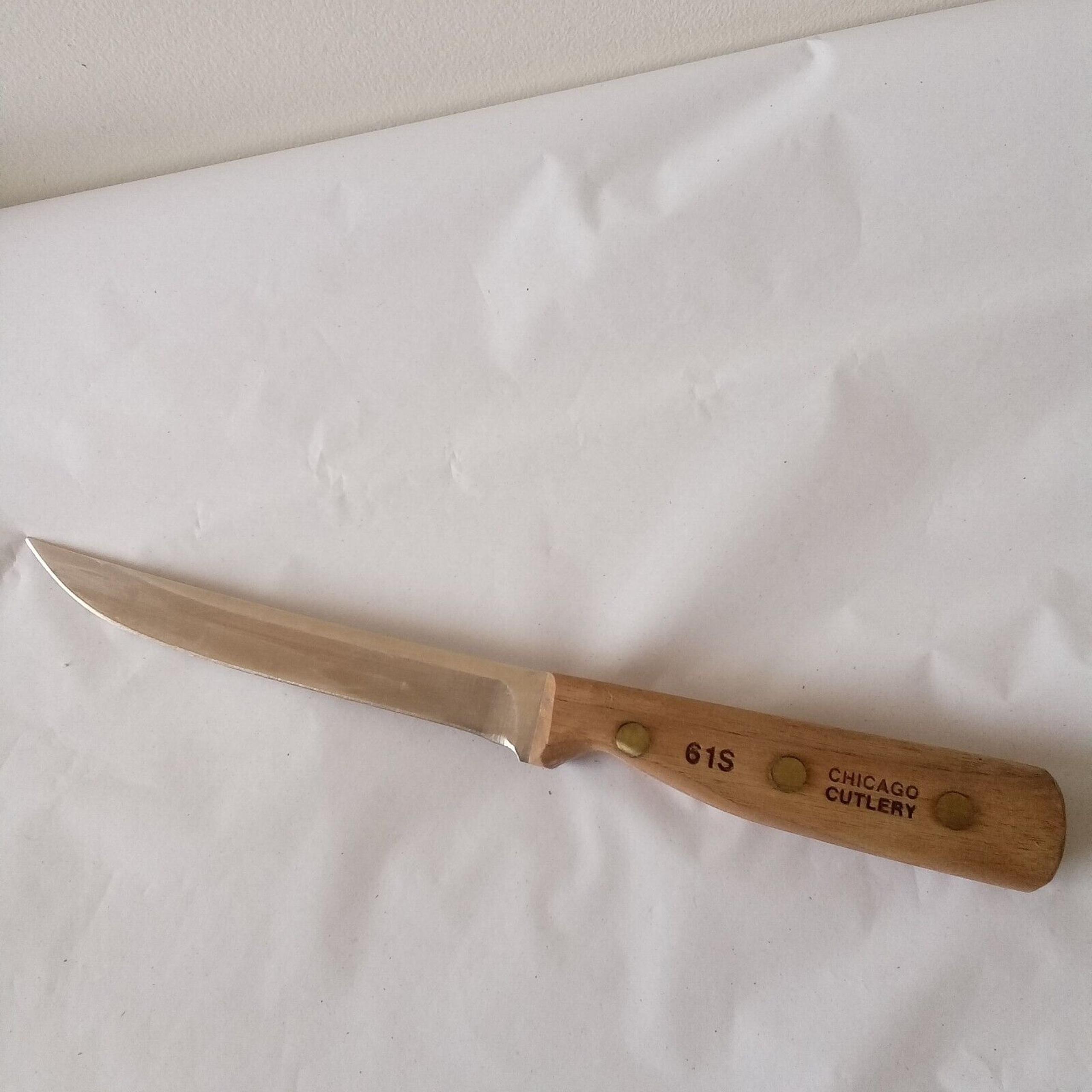 Chicago Cutlery Vintage Walnut Wood Handle 61S 6" Blade Boning Knife