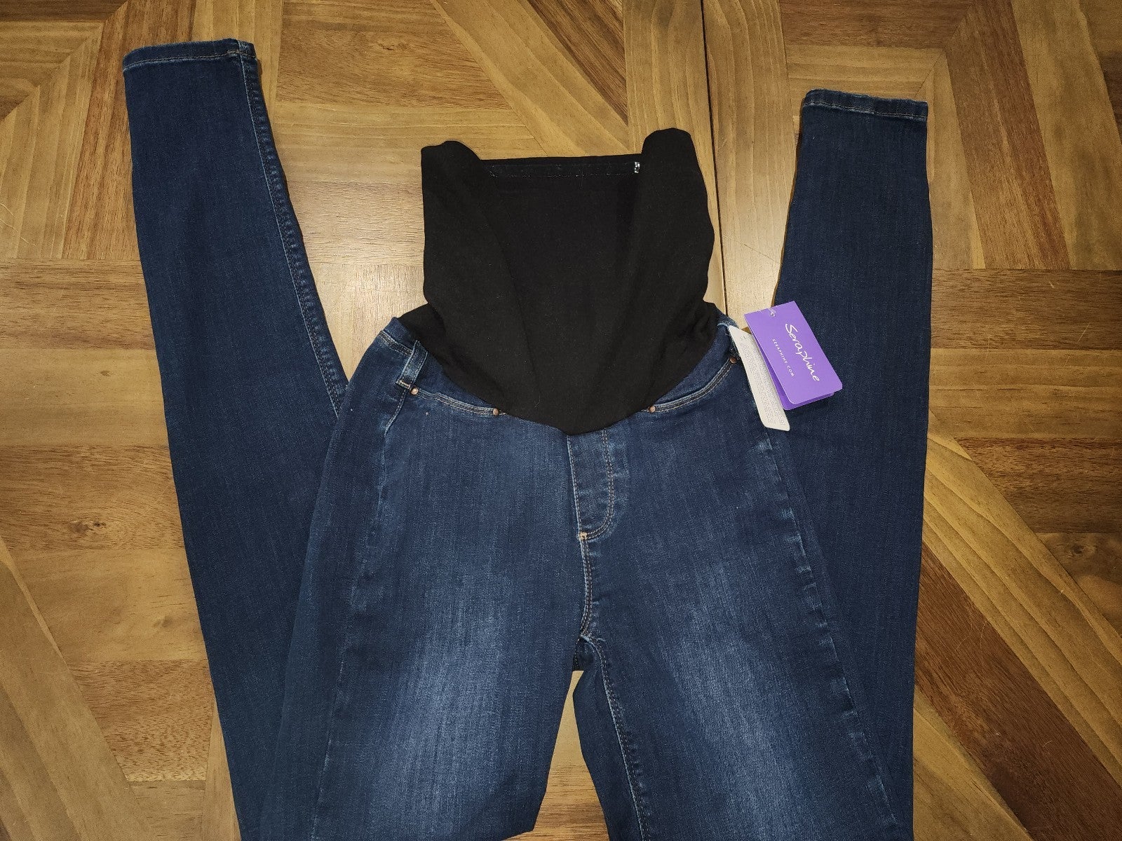 Seraphine Over Bump Maternity Skinny Jeans US 4L UK 8L. NWT.