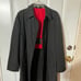 London Fog mens button front raincoat spring jacket knee length gently used cond