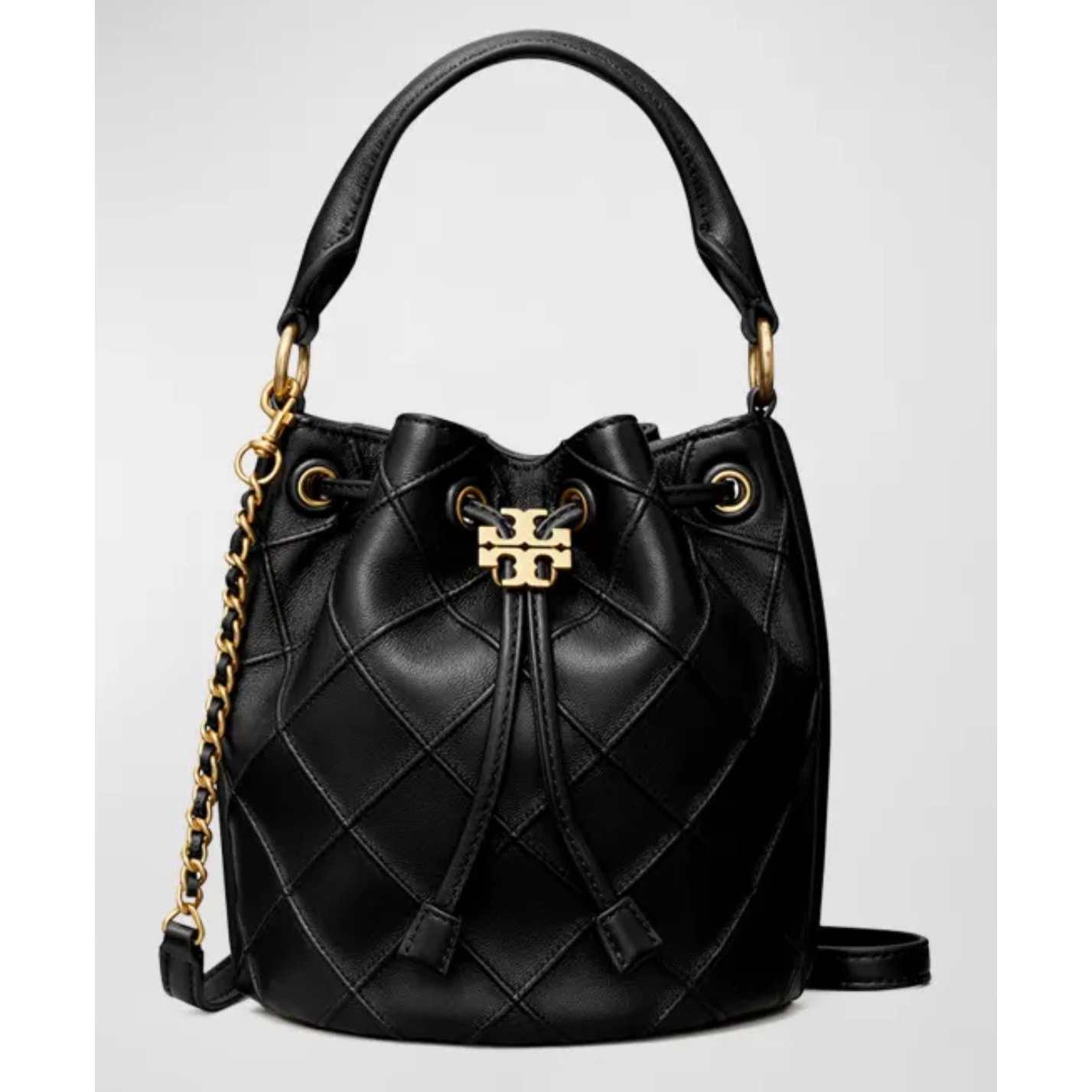 Tory Burch Black Fleming Soft SMALL Bucket Bag 498 New with tags