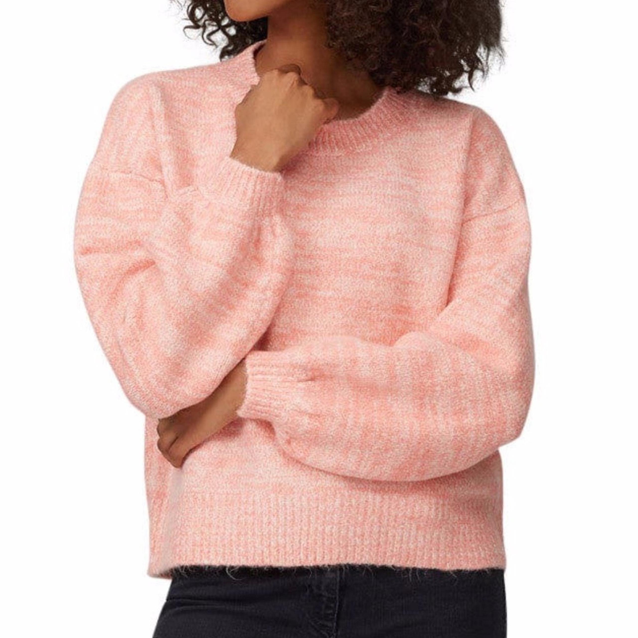 MINKPINK Vira Crew Neck Knit Pullover Sweater pink  - L