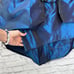 Vintage Gunne Sax Short Prom Dress Size 5 Metallic Blue Flower Corset Hi-Low