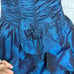 Vintage Gunne Sax Short Prom Dress Size 5 Metallic Blue Flower Corset Hi-Low