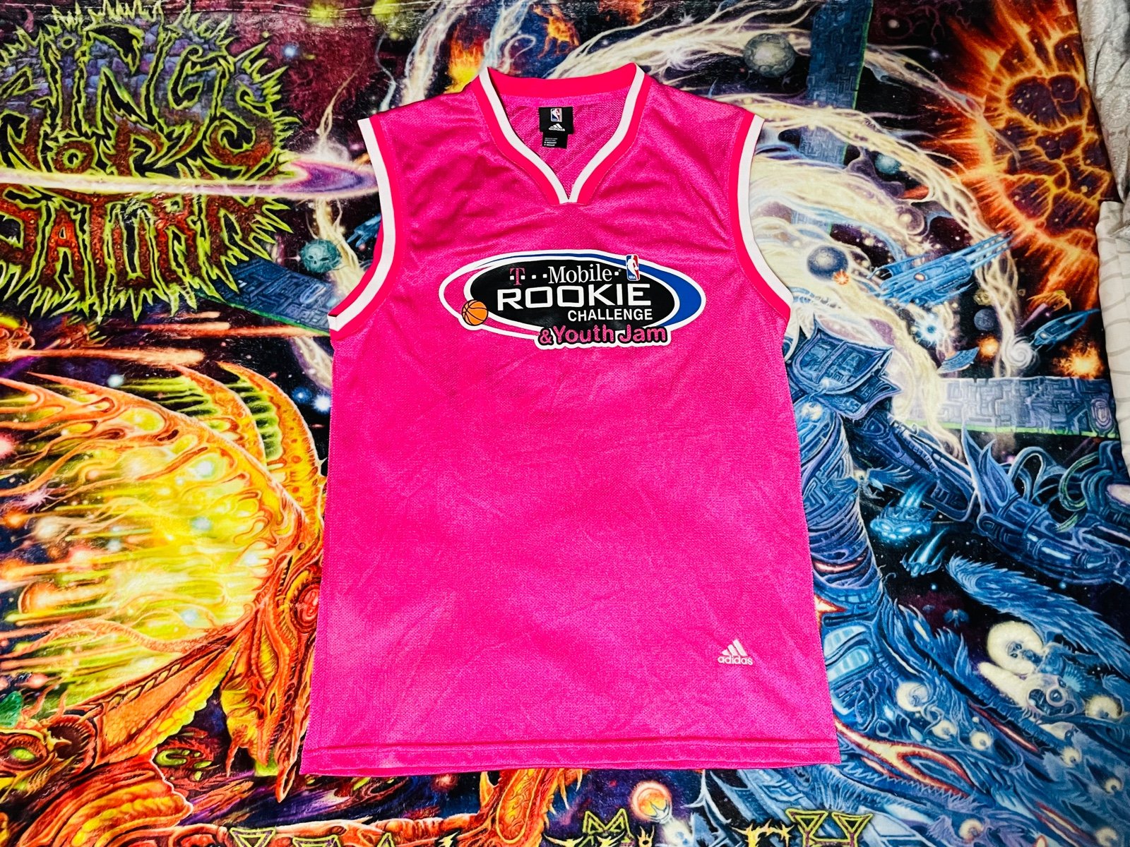 Vintage 2008 NBA T-Mobile Pink Rookie Challenge Adidas Jersey Adult MediumDallas
