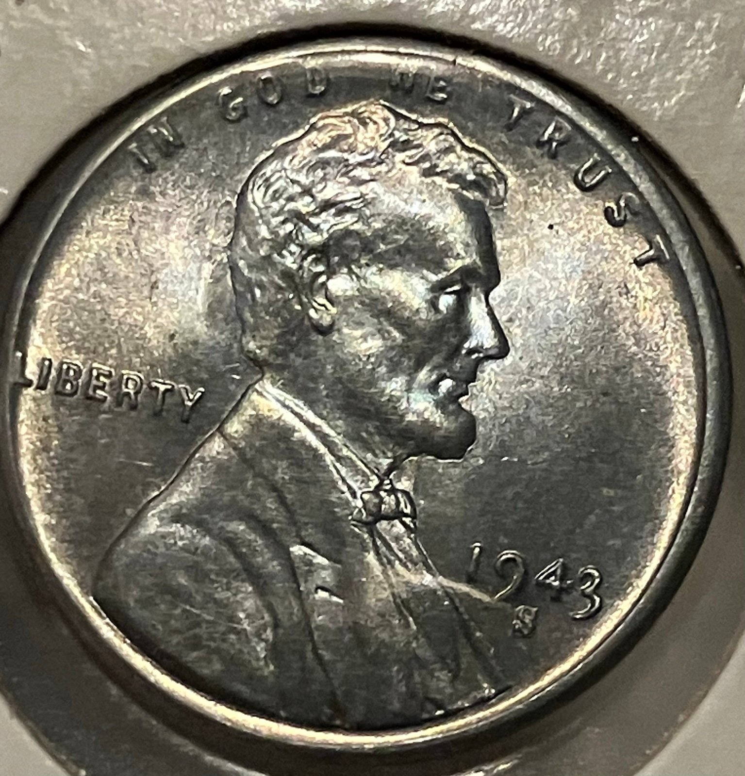 1943 S Lincoln steel wheat cent penny excellent condition beautiful 1C US.