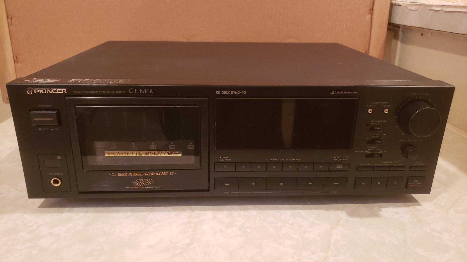 Vintage Pioneer ct-m6r 6 cassette player and recorder no remote