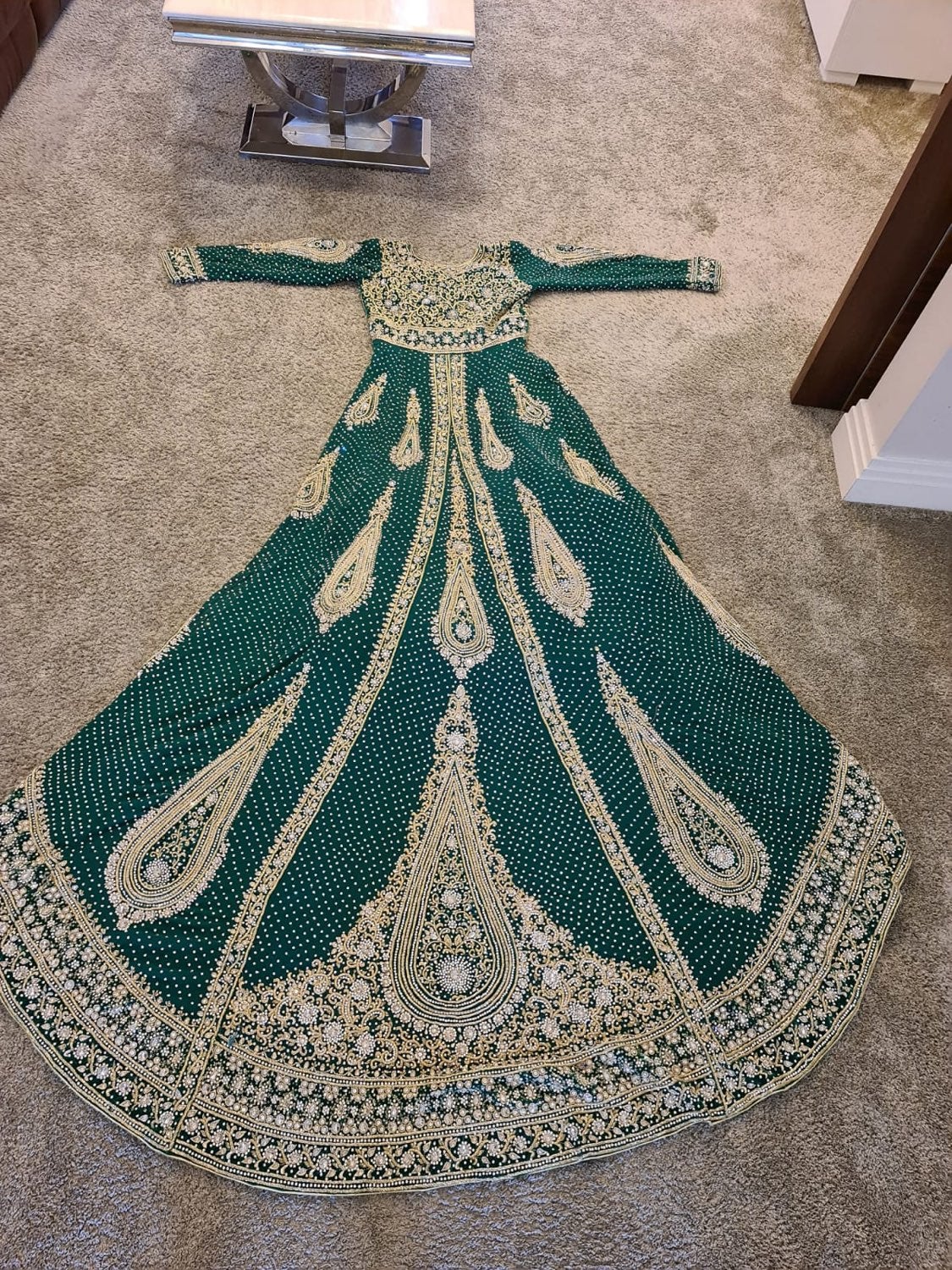 Asian Bridal dress full swarovski crysta