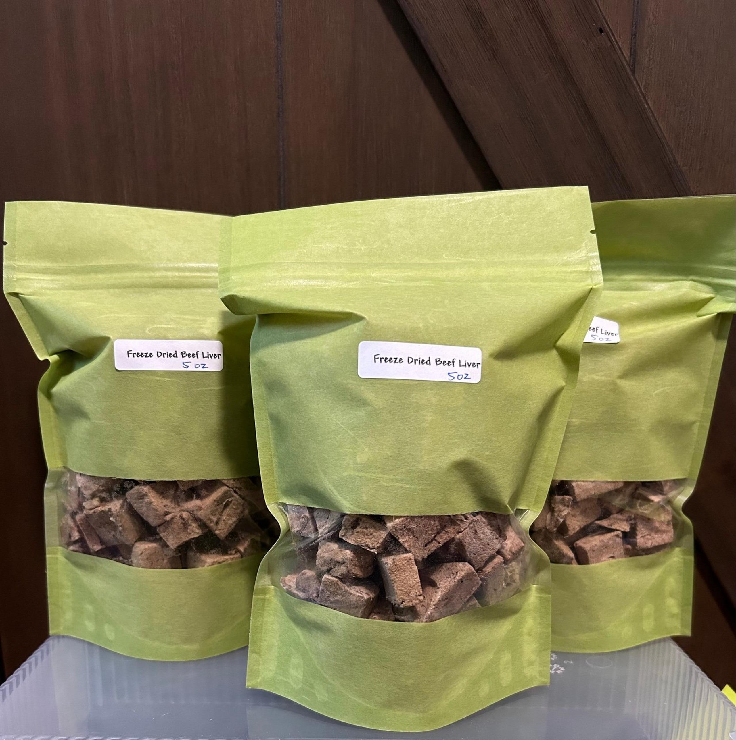 Freeze Dried Beef Liver Dog Treats Food Toppers 10oz