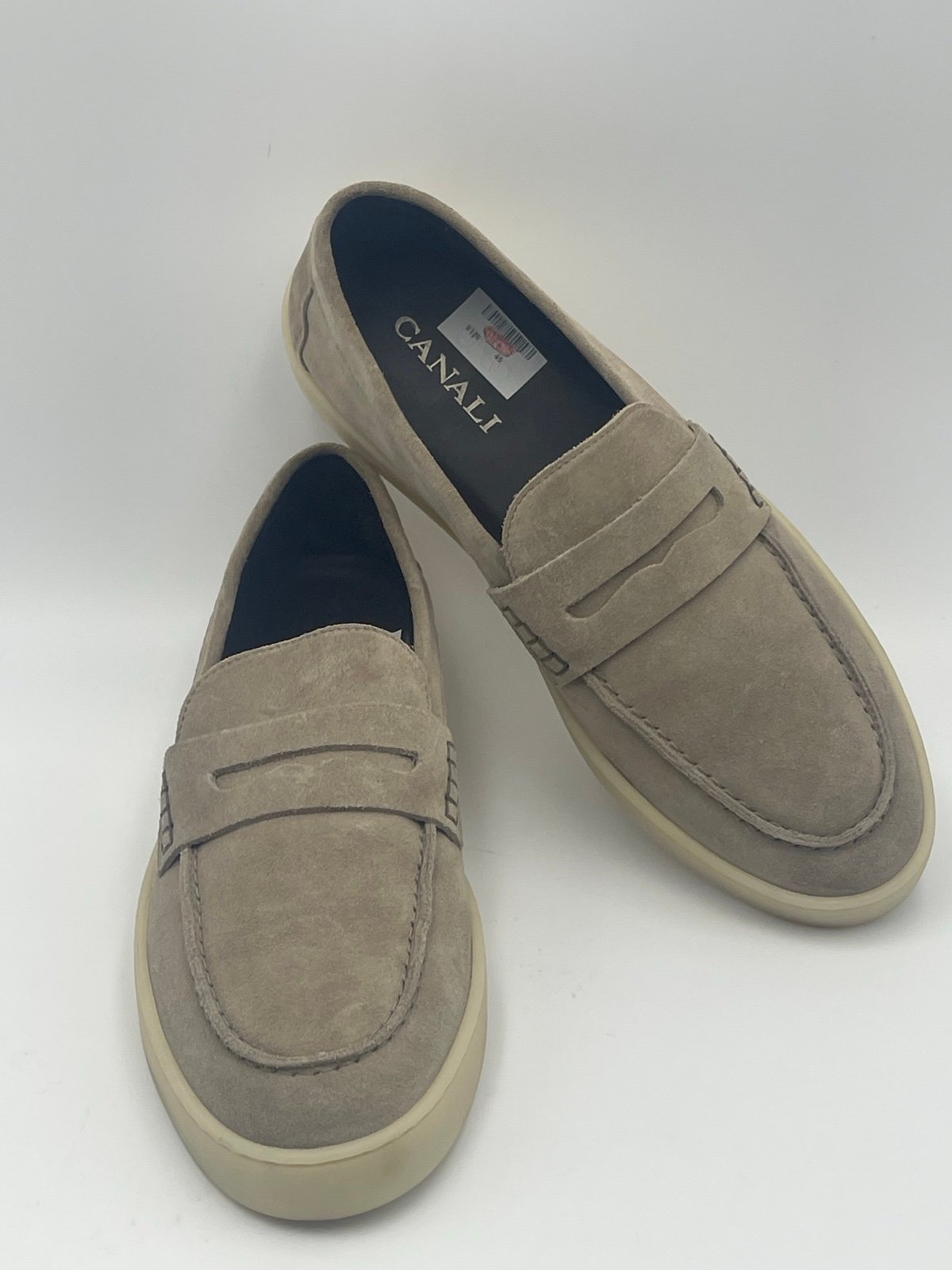Canali Penny Loafer Beige Suede-SZ 11.5-MSRP 575
