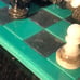 Handmade Resin Chess Set - Aqua Green