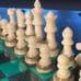 Handmade Resin Chess Set - Aqua Green
