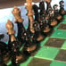 Handmade Resin Chess Set - Aqua Green