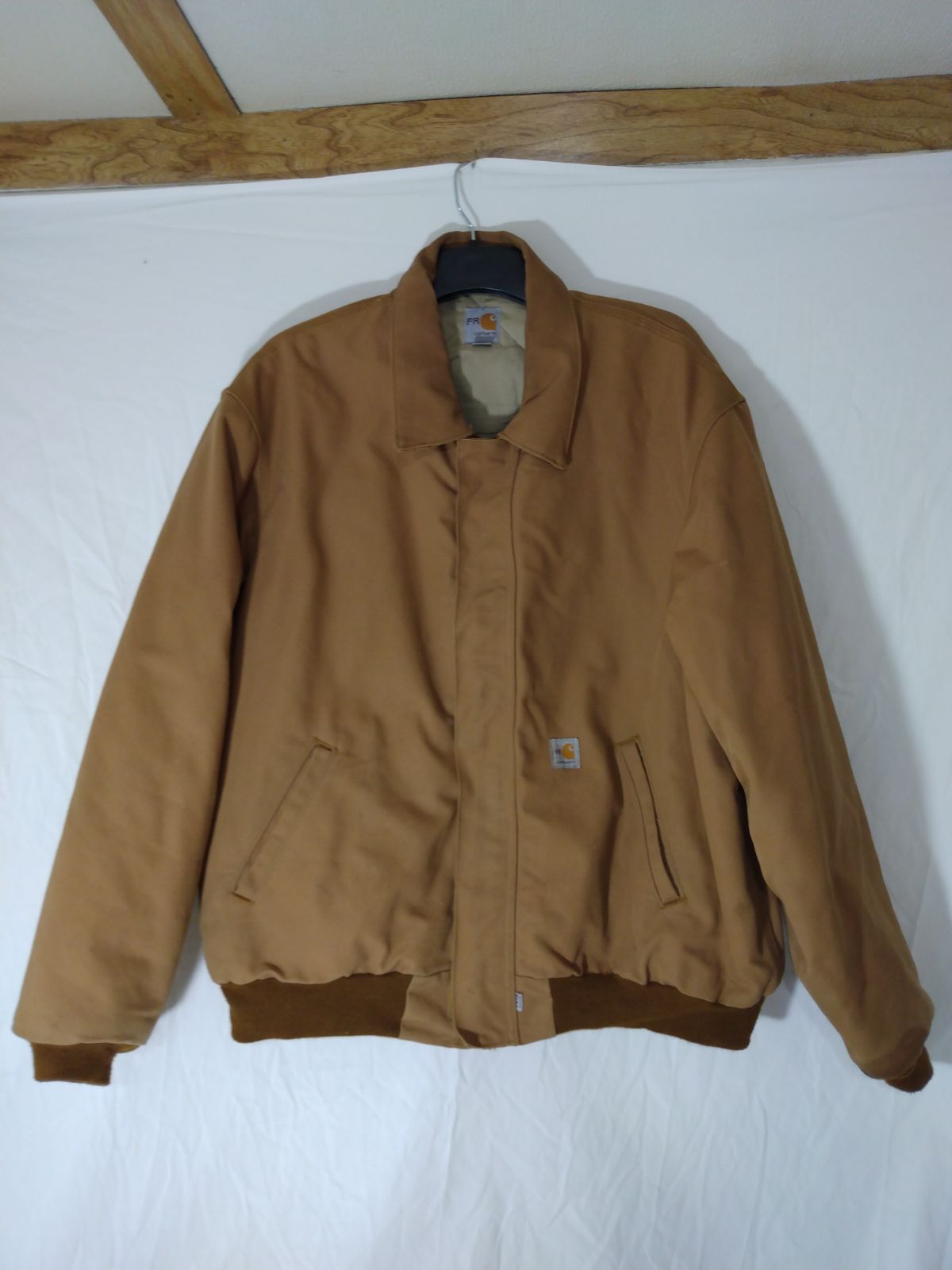Mens Carhartt Flame Resistant FR Duck Canvas Bomber Jacket sz 2XL