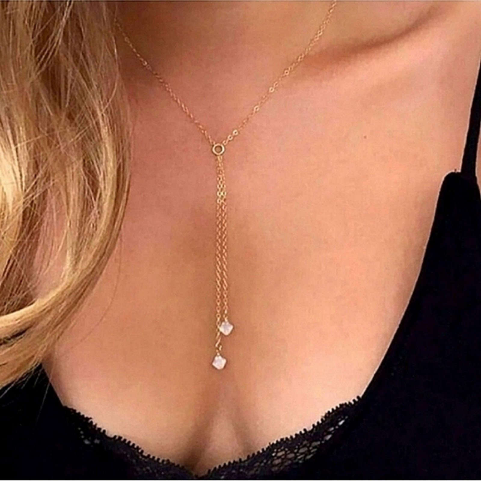 Free People Lucky Crossroads Crystal Necklace