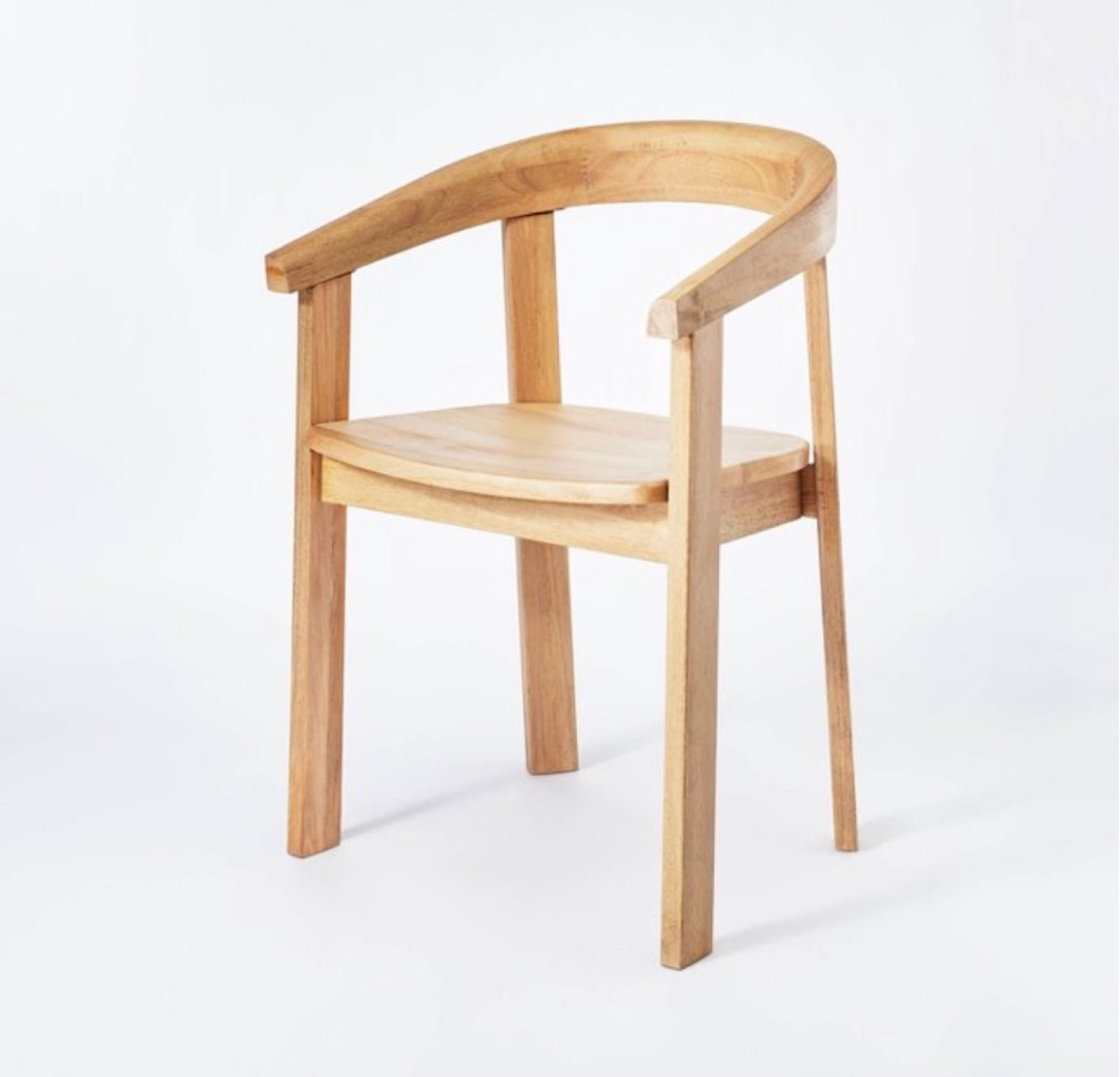 Terra Solid Wood Curved Back Dinning Chair - Natural