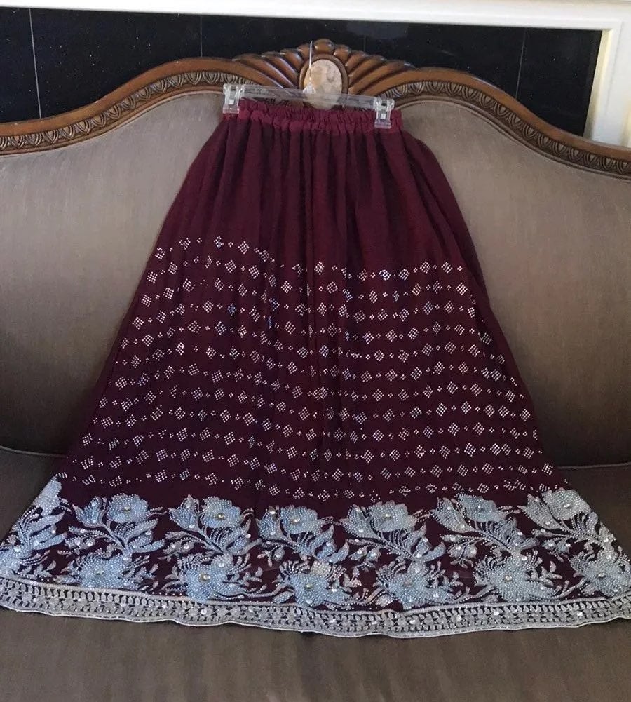 Embellished maxi skirt/ lehnga/ Sharara