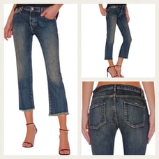 Nili Lotan Boyfriend Raw Hem Jeans NWT 395 Size 28 (Waist 34) J1542