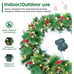New 9ft Christmas Garland with Lights Pine Cones, Berries for Stairs or Doors