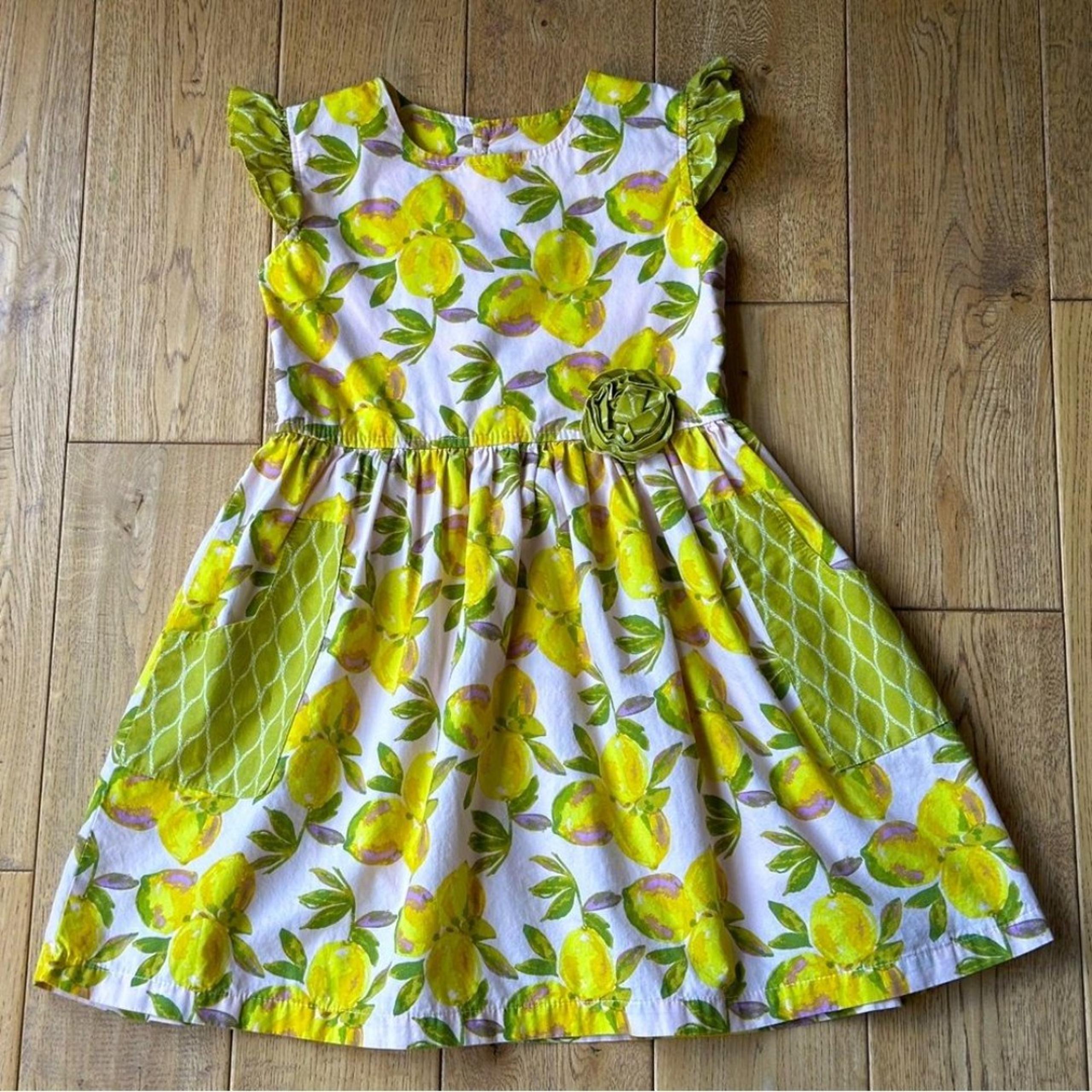 Giggle Moon Lemon Dress Girls size 5