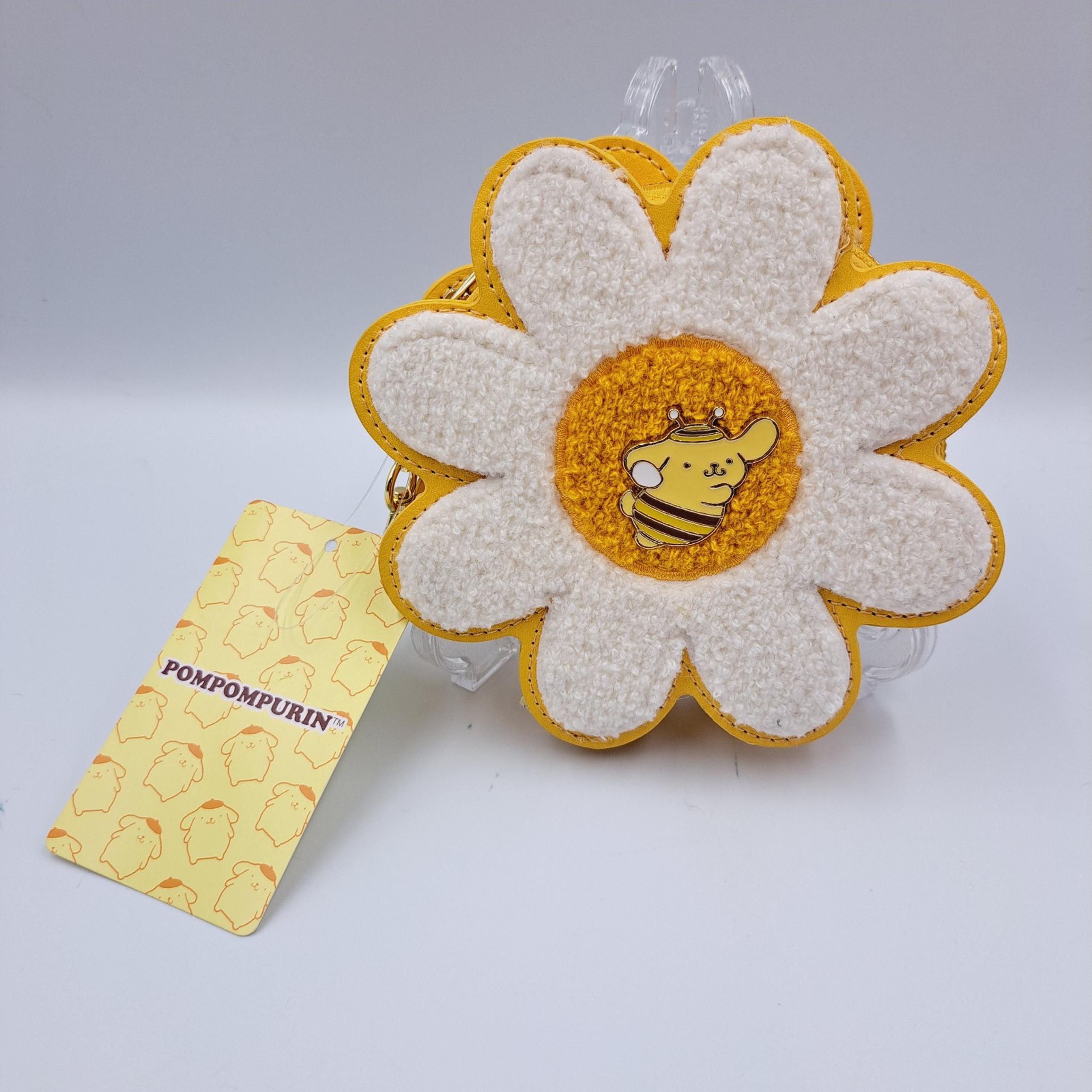 Pompompurin Honey Bee Flower Wallet With Keyring