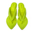 Good American Clear Wedge Sandals Size 6 Chartreuse GA077N-X
