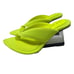 Good American Clear Wedge Sandals Size 6 Chartreuse GA077N-X