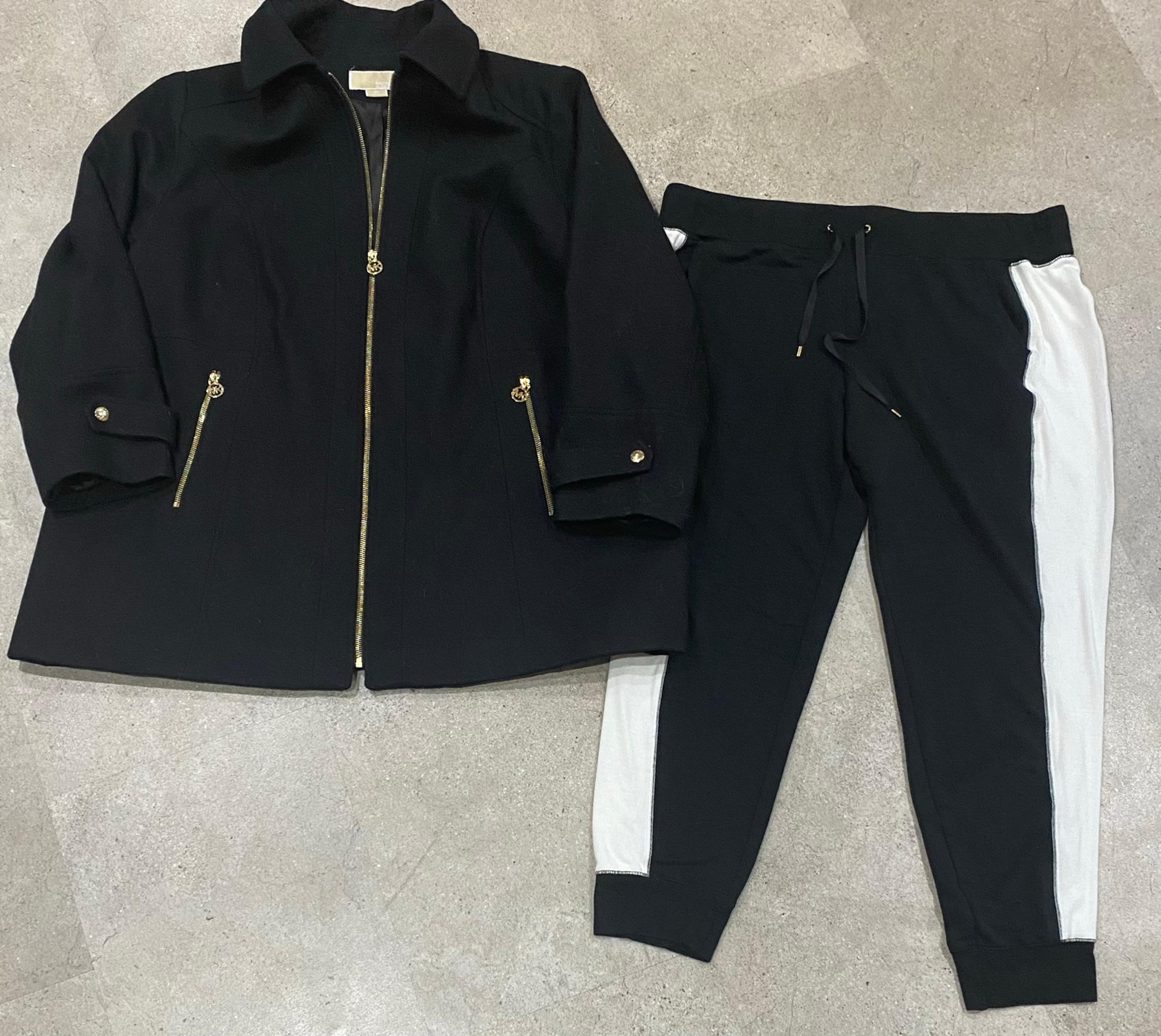 Womens MICHAEL KORS/RALPH LAUREN Lined Wool Coat & Joggers, sz 2X