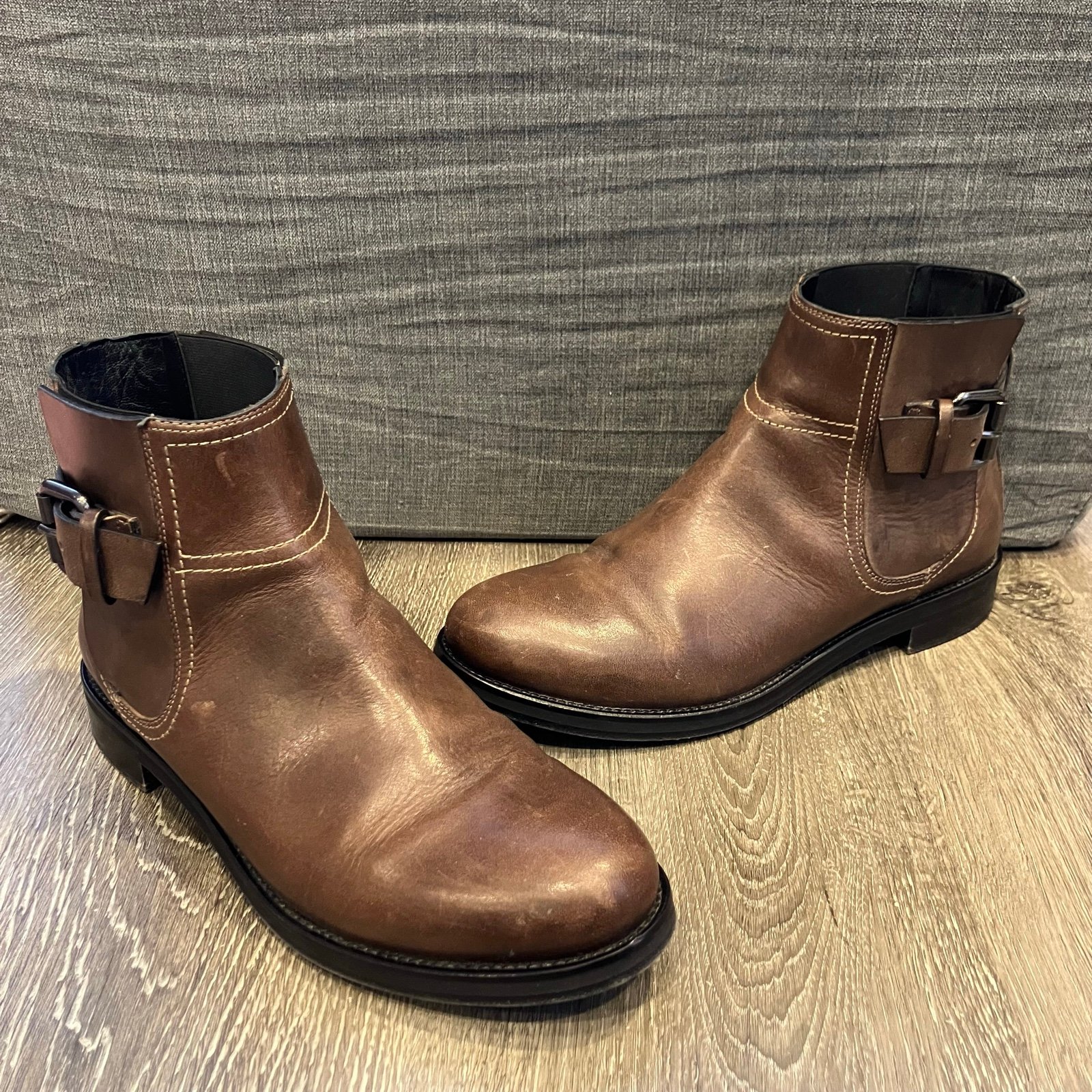Alexander McQueen Brown Leather Ankle Boots Women’s Size 40