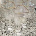 GORGEOUS NEW DAVID TUTERA RAINBOW GLASS HEART SHAPED WINE GLASSES (Set Of 4)