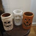 Set of 3 Ceramic Halloween Luminary Lanterns