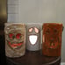 Set of 3 Ceramic Halloween Luminary Lanterns