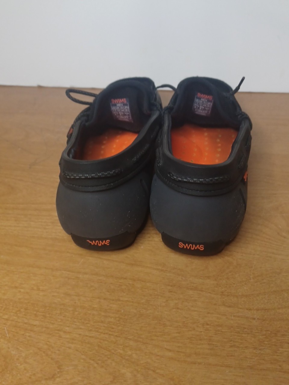 Swims Mens Water-Resistant Black Size 11 Braided Lace Loafers Boat Shoes