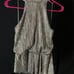 Astr Metallic Silver Halter Top