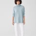 Eileen Fisher PP 2/4P PETITE Cotton Cashmere Turtleneck Clearwater Blue Sweater