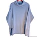 Eileen Fisher PP 2/4P PETITE Cotton Cashmere Turtleneck Clearwater Blue Sweater