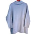 Eileen Fisher PP 2/4P PETITE Cotton Cashmere Turtleneck Clearwater Blue Sweater