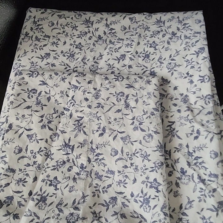 RALPH LAUREN Porcelain Maisy FLAT Sheet pillowcase BLUE Chic Cottage floral Twin