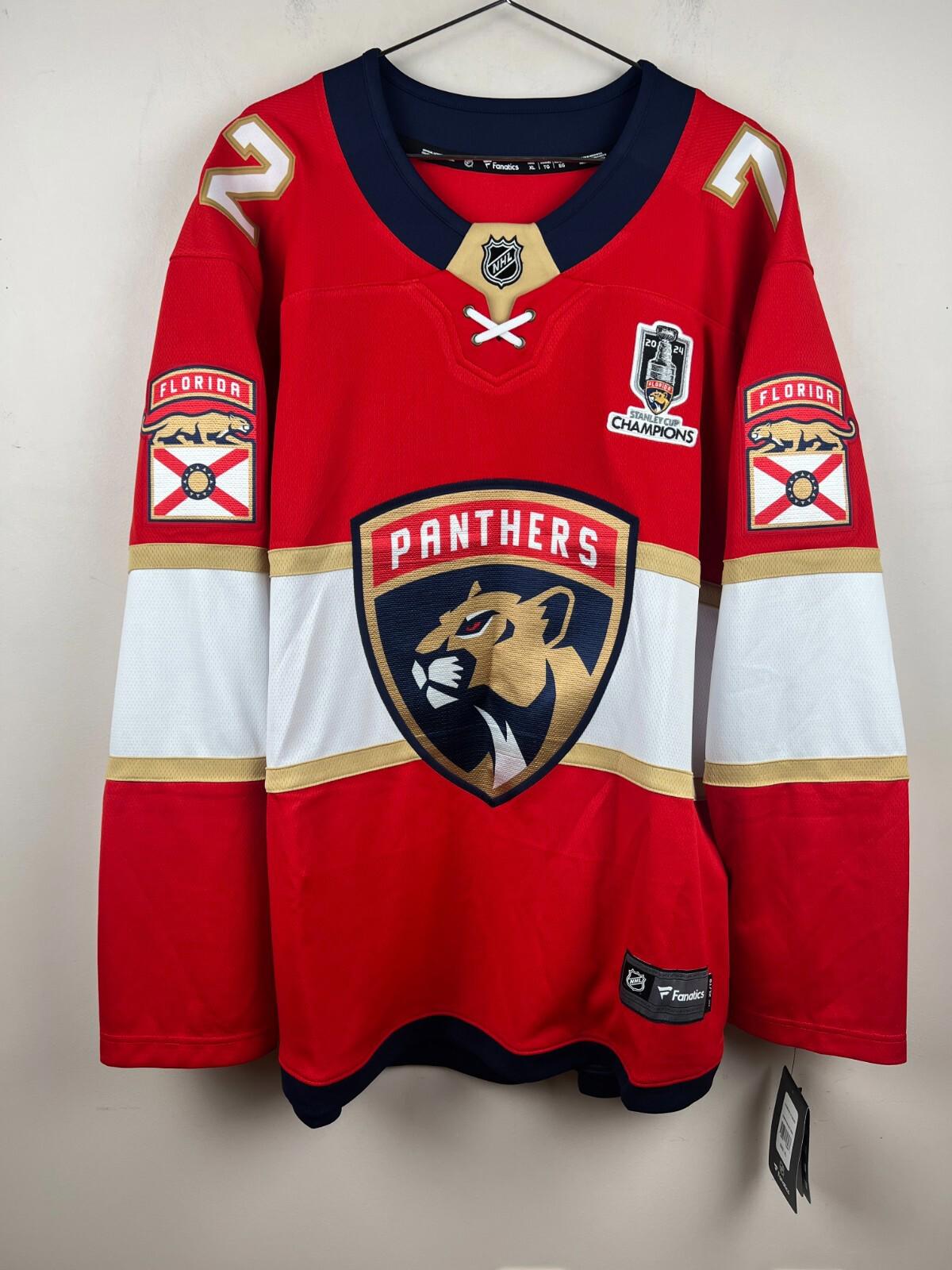 Florida Panthers Stanley Cup Champions Home Jersey Bobrovsky #72 XL Fanatics NHL