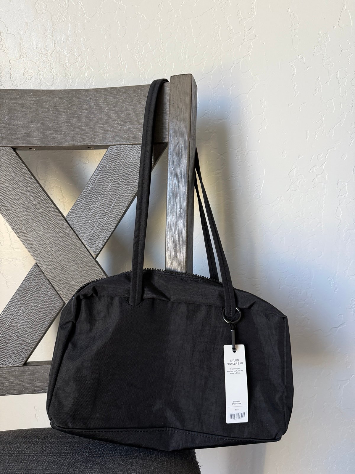 baggu bowler bag - black (small)
