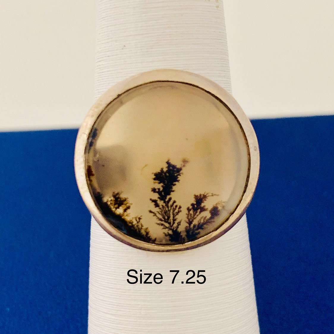 925 Dendritic Agate Ring - Size 7.25