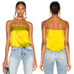 FLEUR DU MAL Straight Neck Cami With Lace Trim in Chartreuse