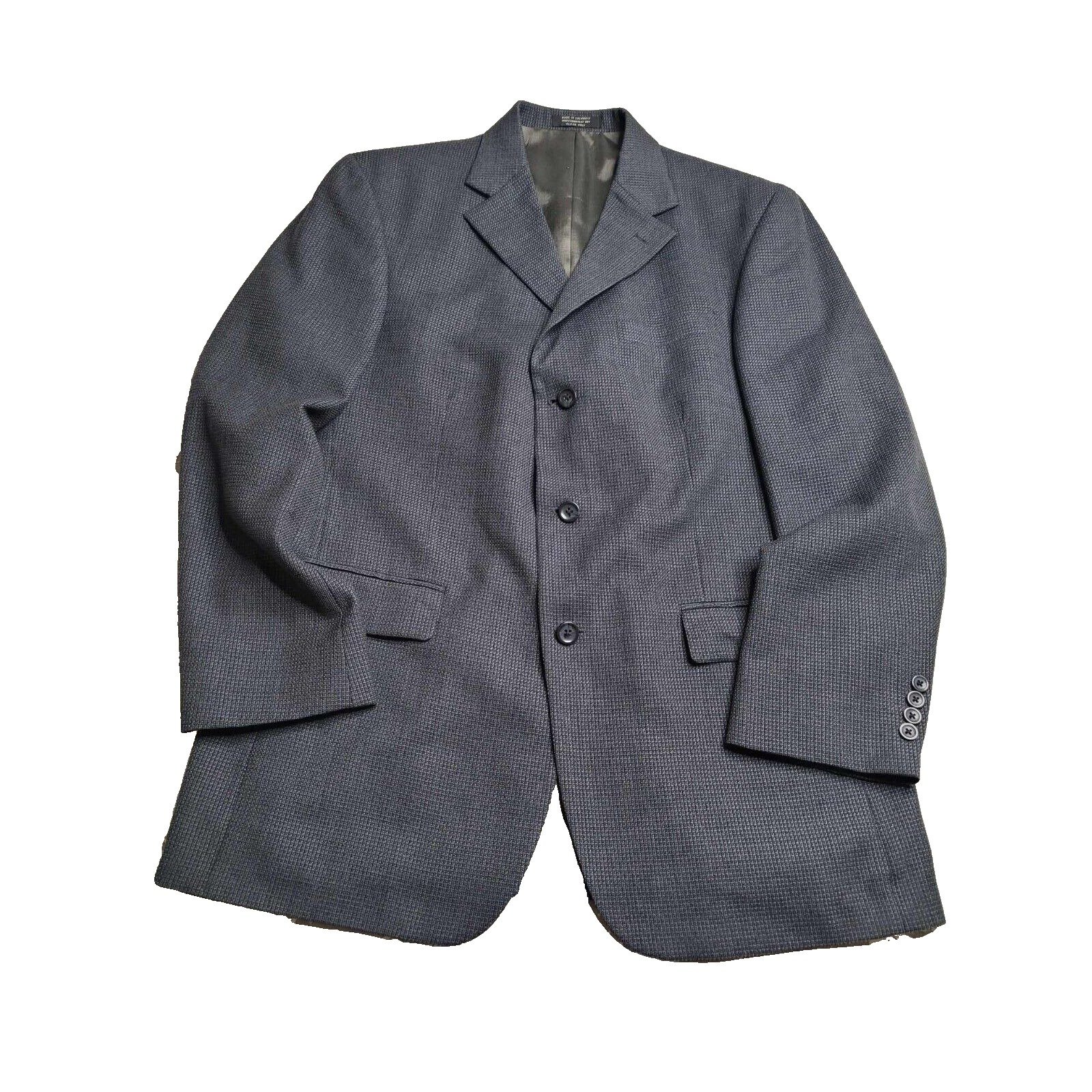 3710 OSCAR DE LA RENTA Navy Blue Wool Blazer Sport Coat Suit Jacket Men's 42R