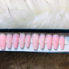 Handmade press on nail acrylic set and g
