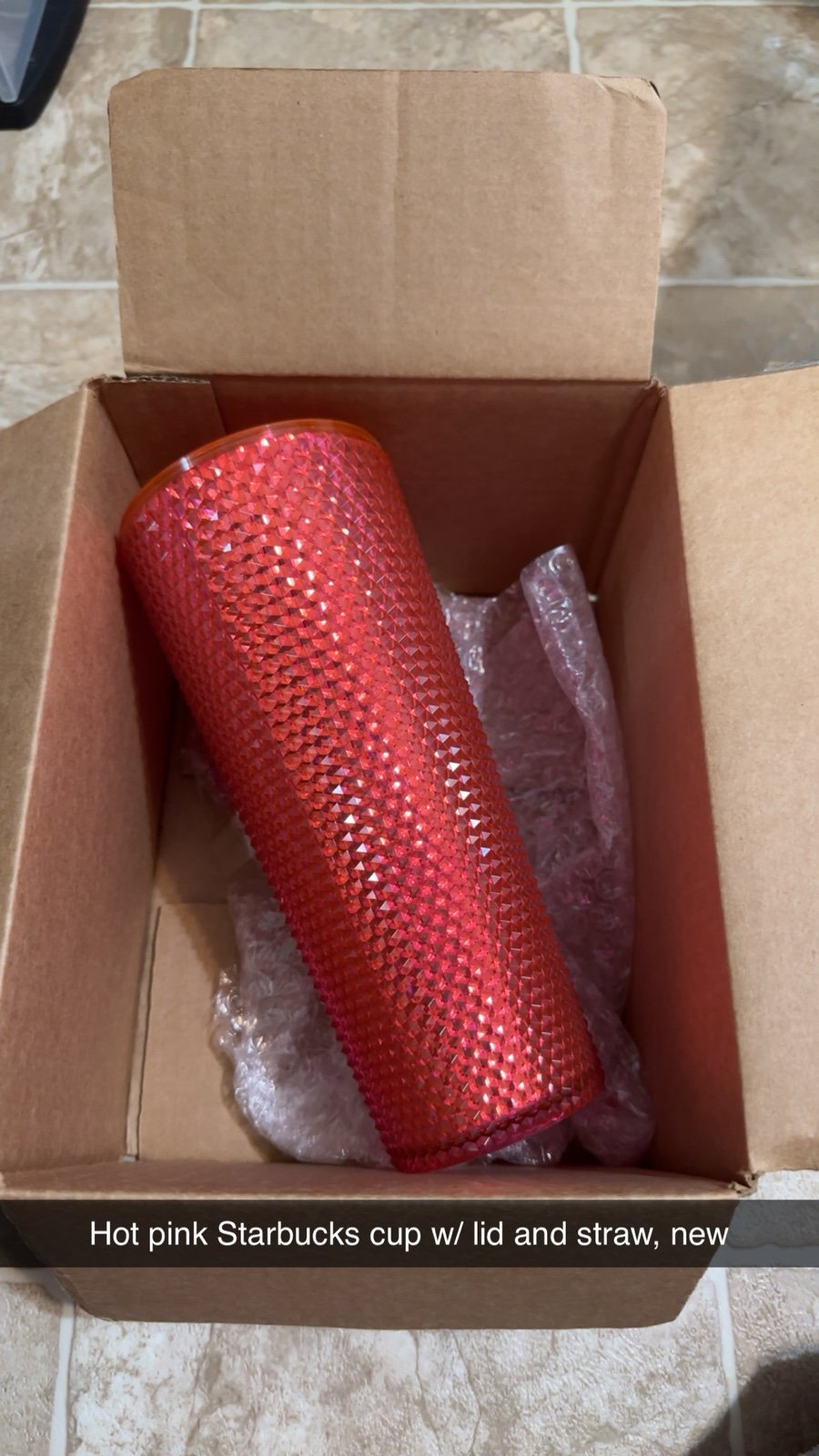 Starbucks hot pink holiday 2019 cup