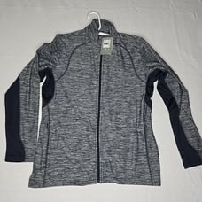 Page & Tuttle Women's Dark Heathered Blue Full-Zip Activewear Jacket Size Large