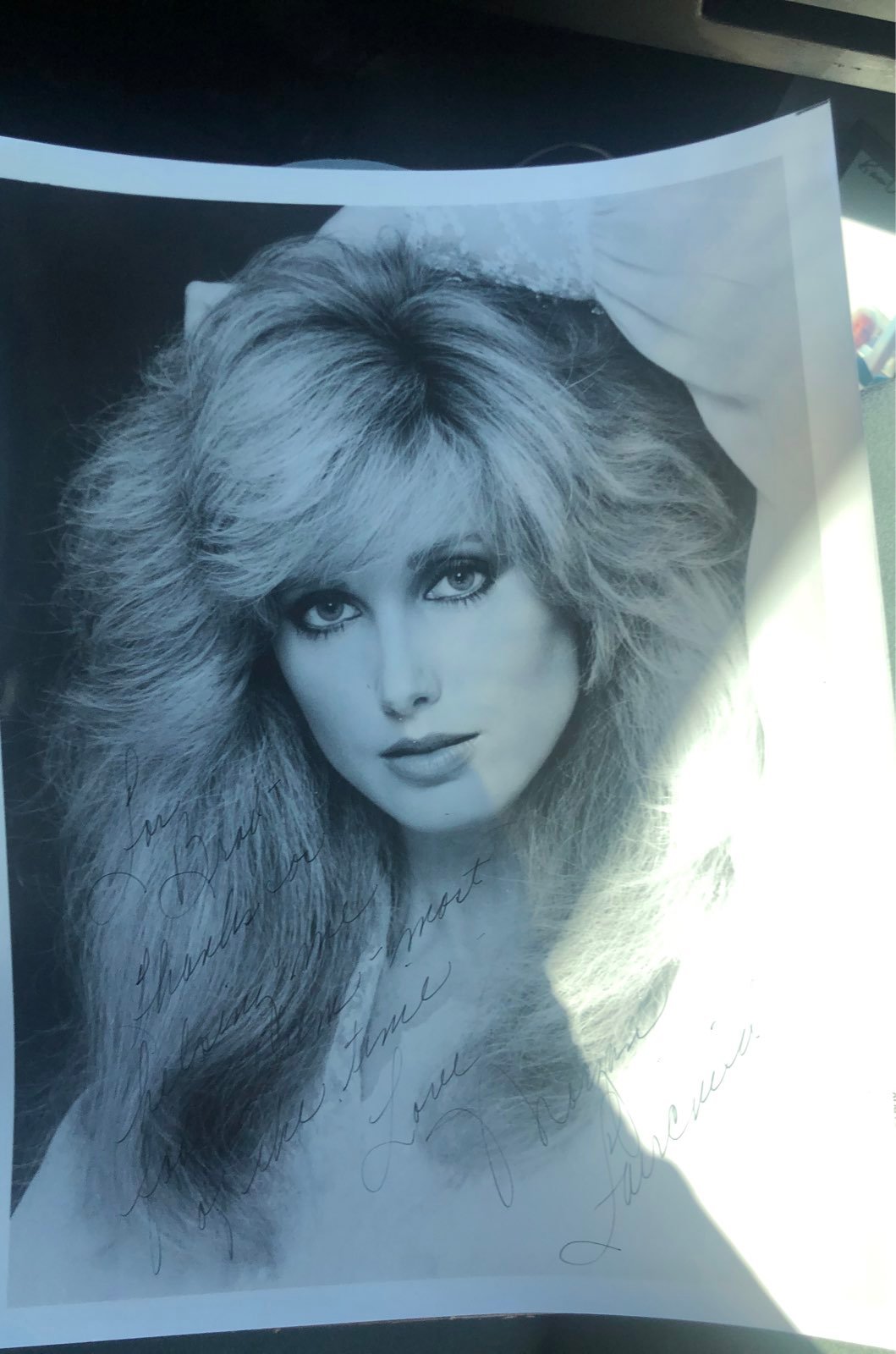 Autographed picture Morgan Fairchild
