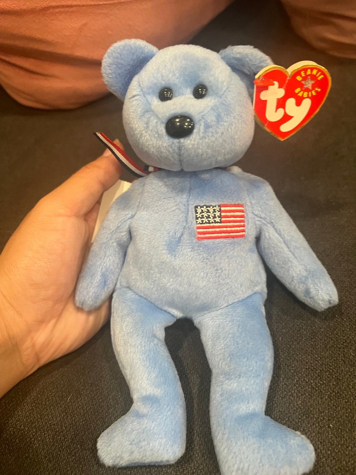 RARE America the Bear Ty beanie baby