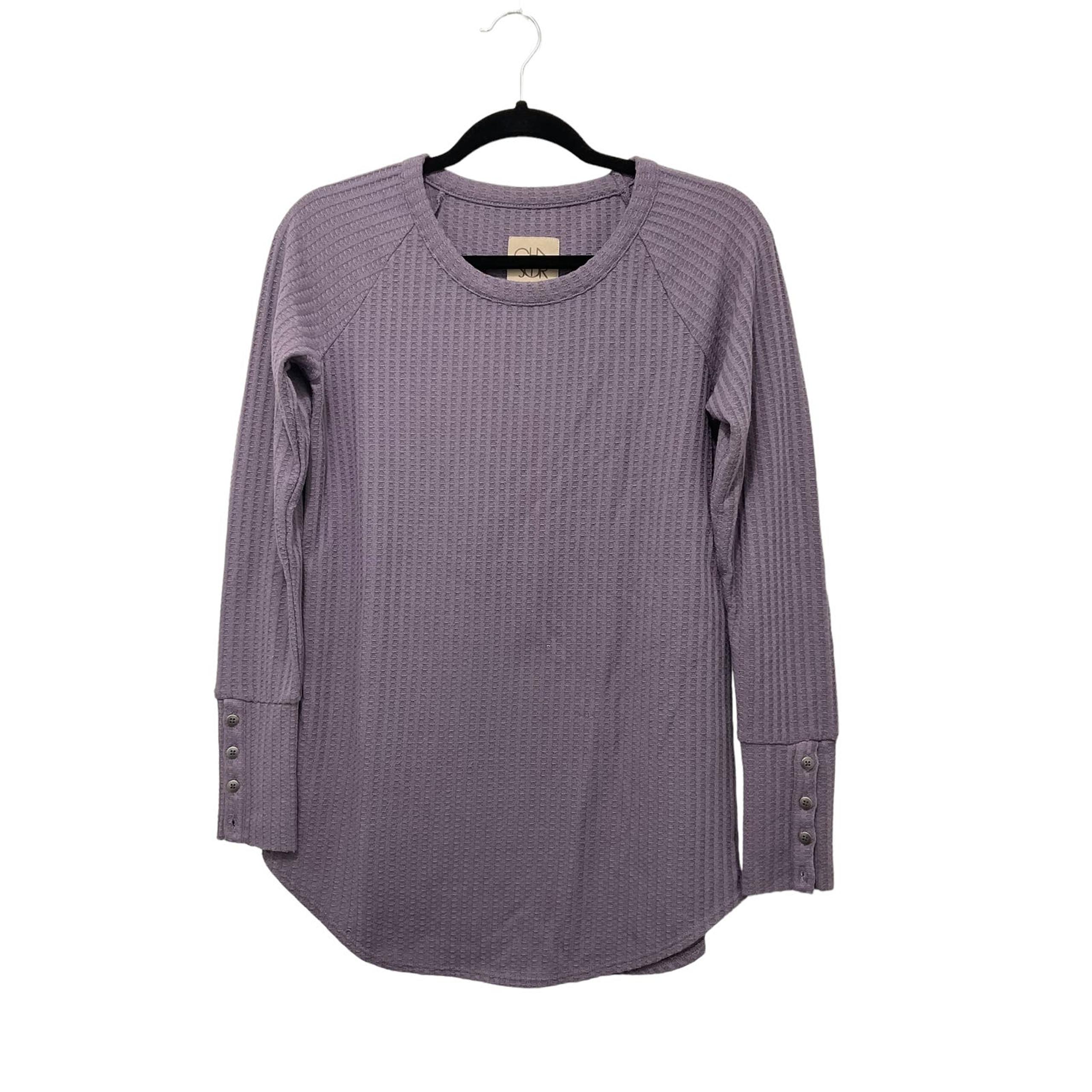Chaser Waffle Knit Purple Long Sleeve