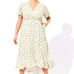 Torrid Maxi Rayon Slub Surplice Wrap Dress Ditsy Floral High Low Lined Sz 2X